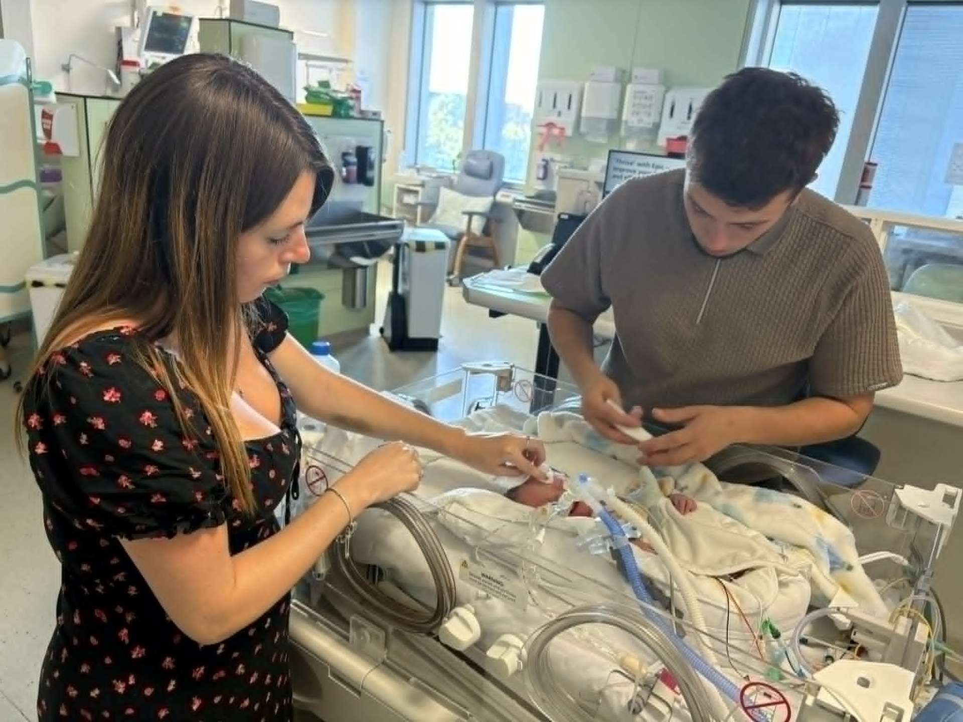 Parents caring for Noah together